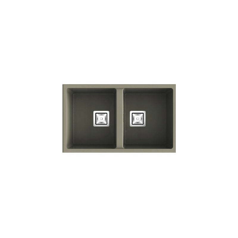 

Fregadero sintético Zie 70 2C - 70 x 40 cm 2 Cubetas 174_Gloss Metalizado - Poalgi