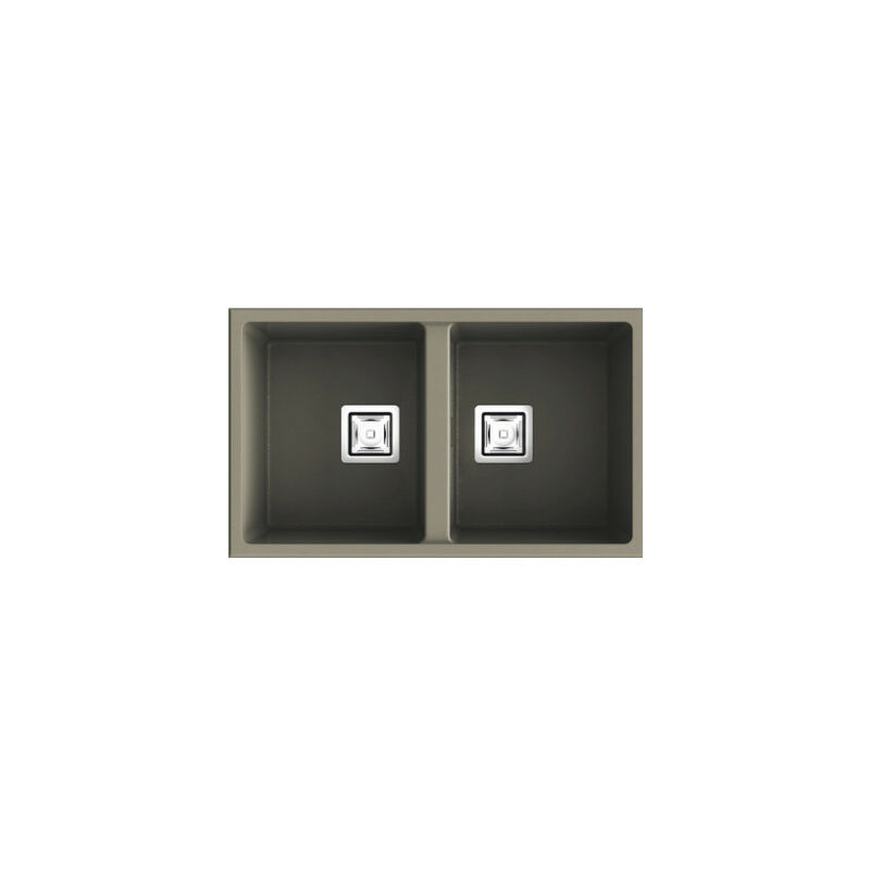 

Fregadero sintético Zie 70 2C - 70 x 40 cm 2 Cubetas 184_Soft Concret - Poalgi