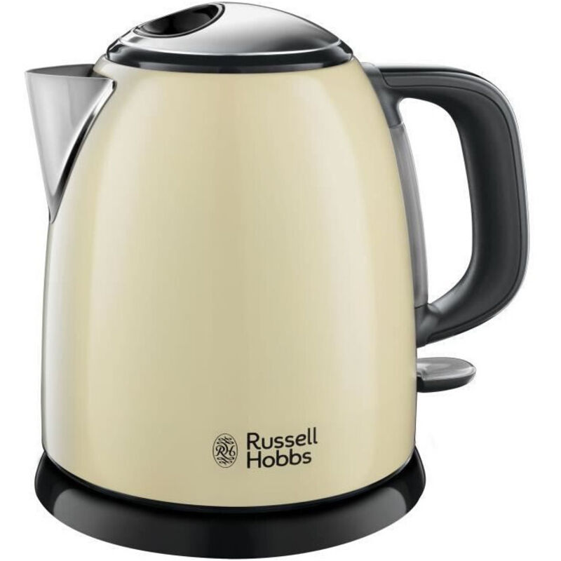 RUSSEL HOBBS 24994-70 Hervidor Compacto Colours Plus Capacidad 1 L Filtro Anticalcáreo Extraíble y Lavable - Crema