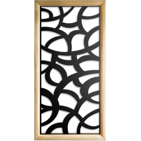 ROOTS - Moduli Decorativi in Legno e PVC - Misura: 47x94 cm - Colore: nero