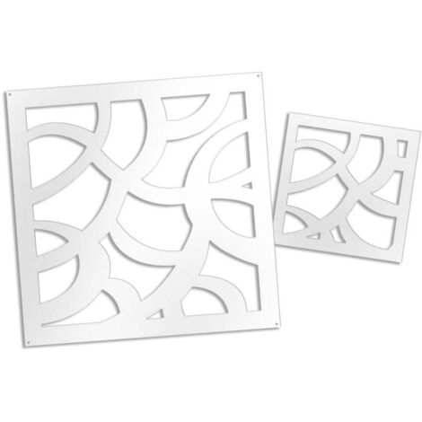 ROOTS - Pannello in PVC traforato - Parasole - Colore: bianco - Misura: 98x98 cm