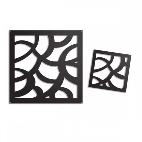 ROOTS - Pannello in PVC traforato - Parasole - Misura: 48x48 cm - Colore: nero
