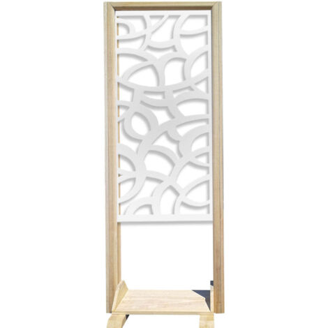 ROOTS - Separè - Paravento modulabile - 70x190cm - in Legno e PVC - Colore: bianco
