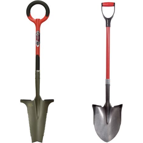 RootSlayer™ Pack - Black - Adult - RootSlayer™ + RootSlayer Edge Shovel™ - Garden - Carbon Steel - 360° Handle