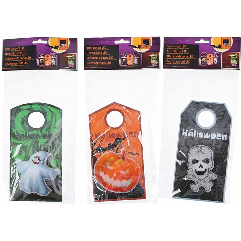 

ARTICASA Colgador para puerta especial halloween con 1 led