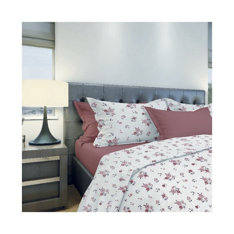

Ropa de cama Bouquet - Individual - con sabana bajera, sabana, funda de almohada - Multicolor en Algodon, 150 x 280 cm