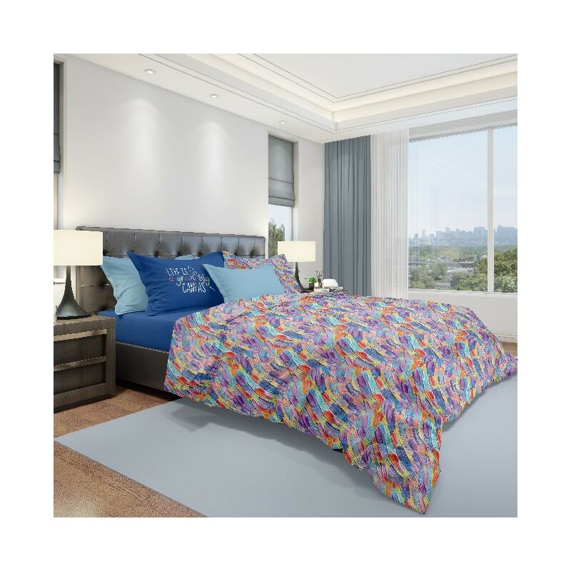 

Ropa de cama Canvas - Doble - con sabana bajera, sabana, funda de almohada - Multicolor en Algodon, 240 x 280 cm