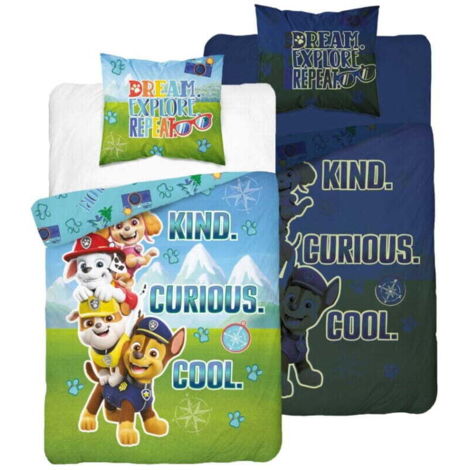 Ropa de cama con licencia 140x200cm PATRULLA CANINA AMABLE CURIOSA GENIAL