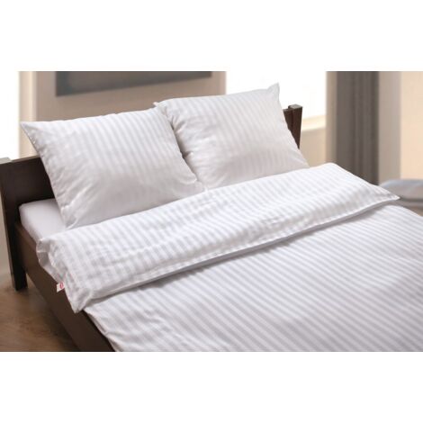 Ropa de cama damasco blanco 2 cm (160x200-1, 70x80-2)