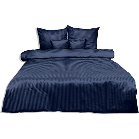 Ropa de cama damasco, rayas 1cm (160x200-1.70x80-2)