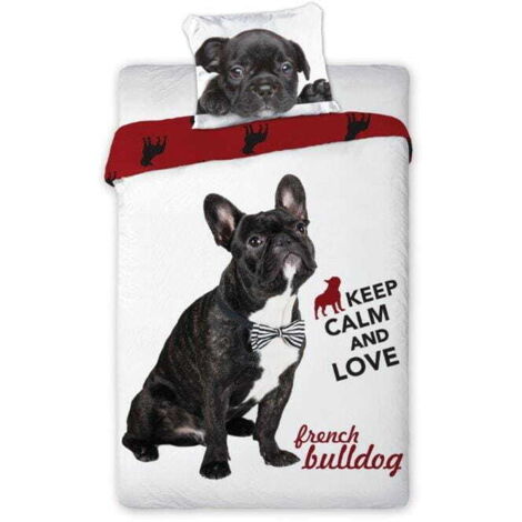 Ropa de cama de algodón 140x200 para perro BULLDOG