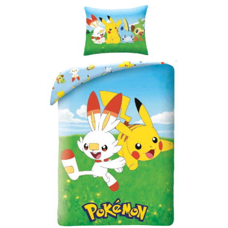 Ropa de cama de algodón 140x200 Pokémon Pikachu