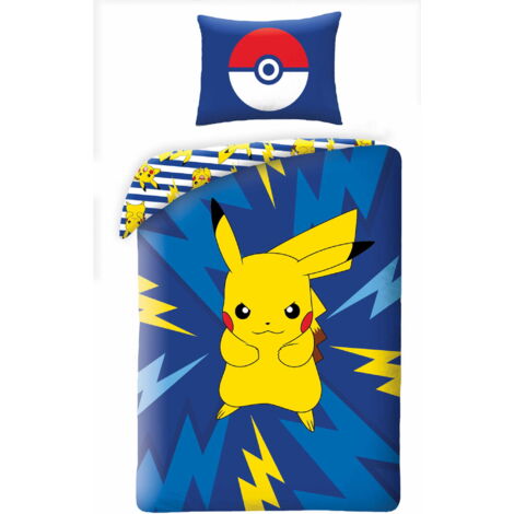 Ropa de cama de algodón 140x200 Pokémon Pikachu