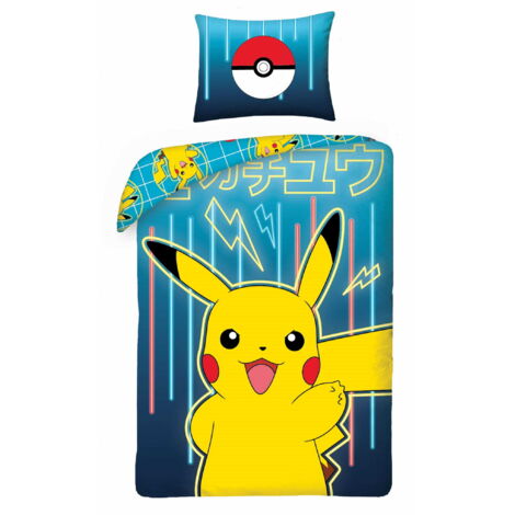 Ropa de cama de algodón 160x200 Pokémon Pikachu