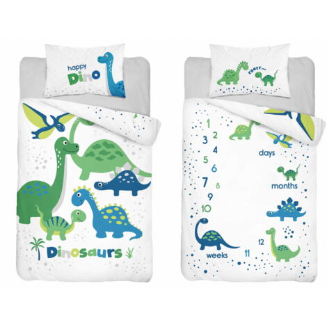 Ropa de cama de bambú para cuna Dino 100x135 DETEXPOL