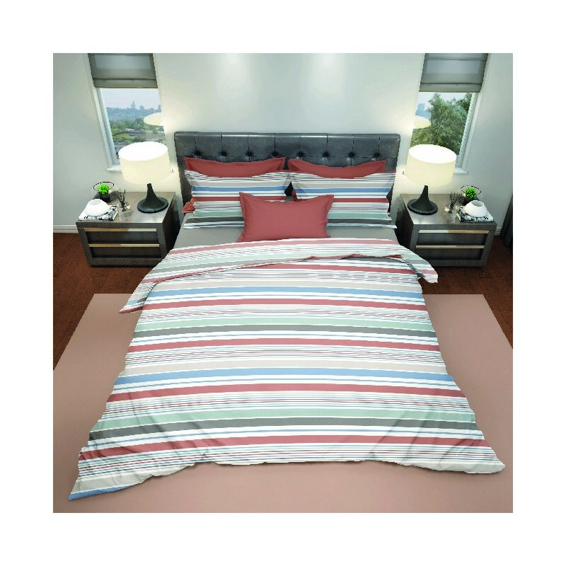 

Ropa de cama Lucas - Individual - con sabana bajera, sabana, funda de almohada - Multicolor en Algodon, 150 x 290 cm
