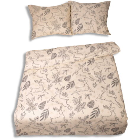 Ropa de cama navideña de franela 220x200 F88 Reno