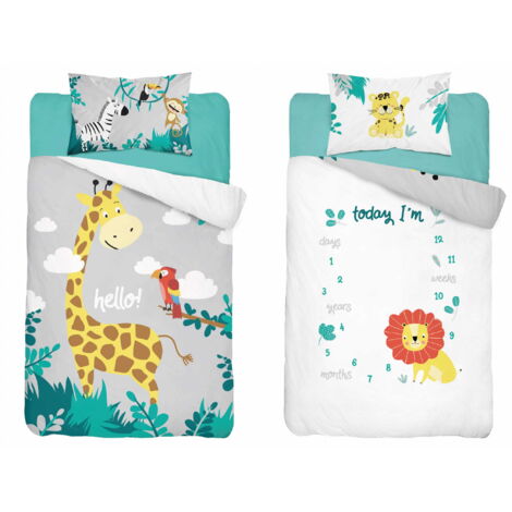 Ropa de cama para bebé 100x135 Safari ALGODÓN