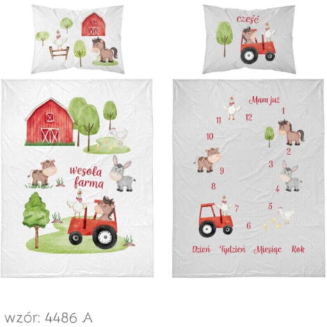 Ropa de cama para bebé 100x135 Tractor Farm ALGODÓN