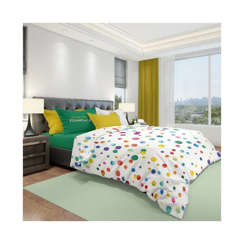 

Ropa de cama Technicolor - Doble - con sabana bajera, sabana, funda de almohada - Multicolor en Algodon, 240 x 280 cm