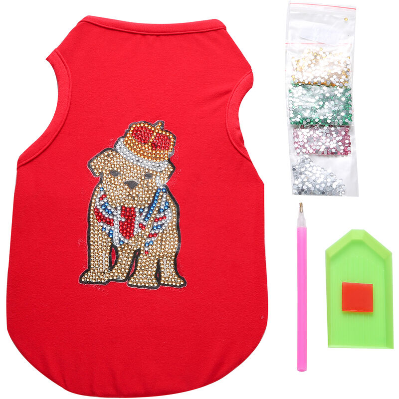 

Ropa de pintura de diamante para perros pequenos Patron lindo Chaleco para mascotas con pintura de diamante DIY,L, 3 #