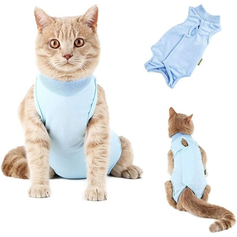 

Ropa de recuperación operativa para gatos Chaleco para lesiones médicas Protección antilamido para perros Gato Mascotas pequeñas M