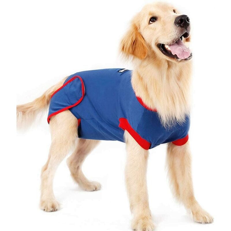 

Ropa de recuperación quirúrgica para perros, chaleco, protección antifugas para lesiones médicas, para perros, gatos, mascotas pequeñas, azul M