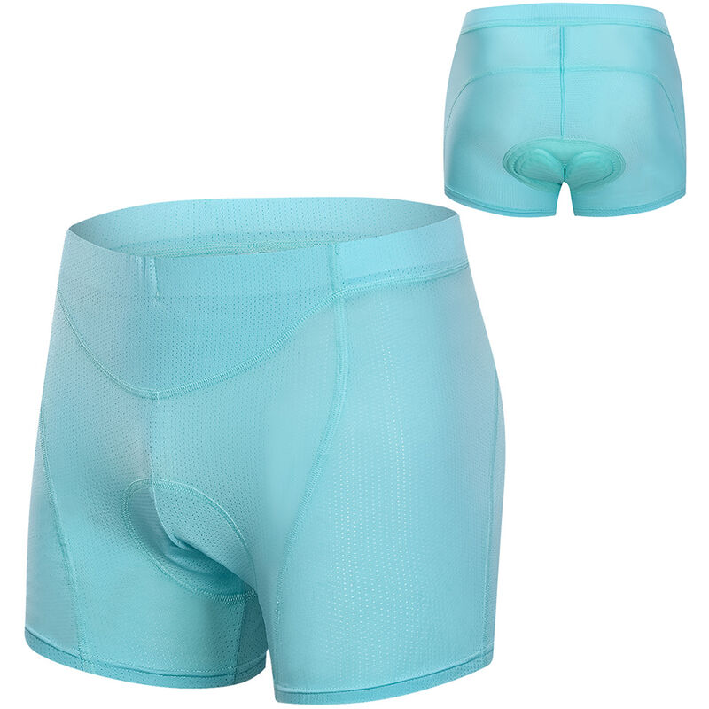 

Ropa interior de ciclismo para mujer, malla transpirable acolchada en 3D, pantalones cortos de ropa interior para montar en bicicleta MTB,Azul lago,