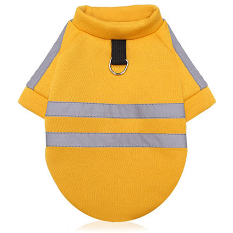 

Ropa reflectante para perros, jersey para perros, ropa para mascotas, con orificio para la correa, para perros pequenos, medianos, grandes,Amarillo-L