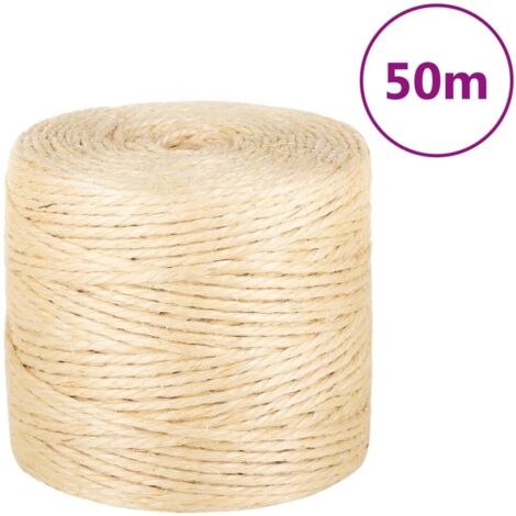 Rope 100% Sisal 4 mm 50 m vidaXL