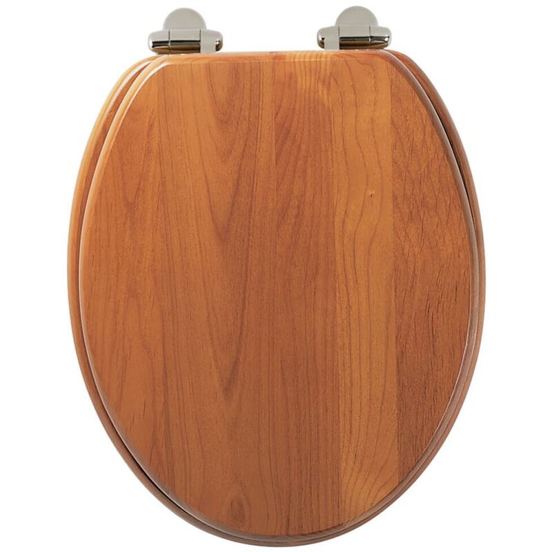 Image of Antique Pine Wooden Soft Close Toilet Seat Top Fix Quick Release - Roper Rhodes