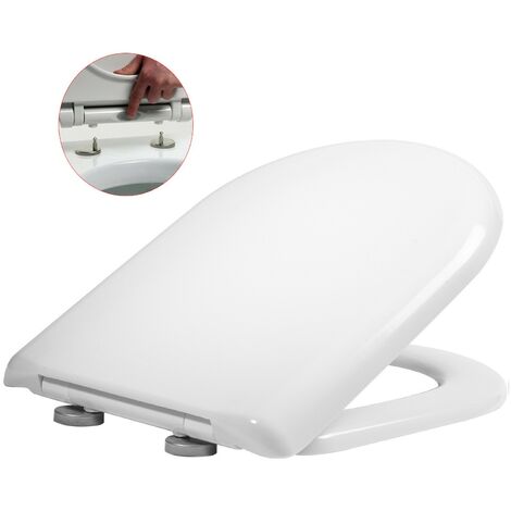main image of "Roper Rhodes D Shaped District Soft Close Toilet Seat - Top Fix Quick Release"