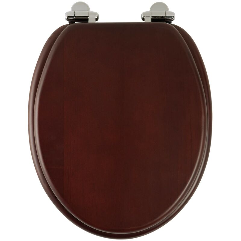 Image of Roper Rhodes Mahogany Wooden Soft Close Toilet Seat Top Fix Quick Release