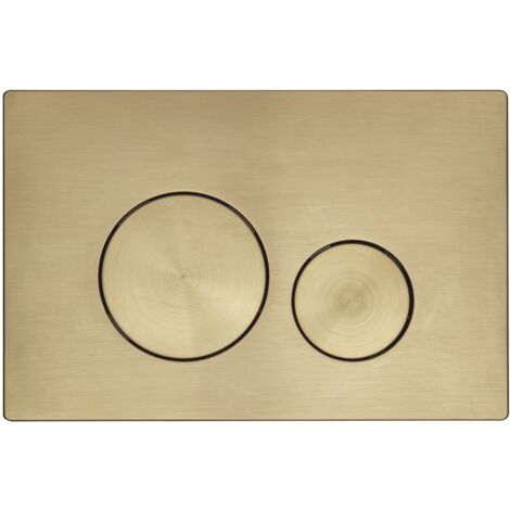 Roper Rhodes Rondo TR9037 Dual Flush Plate Button Brush Brass Finish Gold Tones