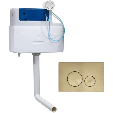 Roper Rhodes Torrent Concealed Dual Flush BTW + TR9037 Plate Brass Gold Finish