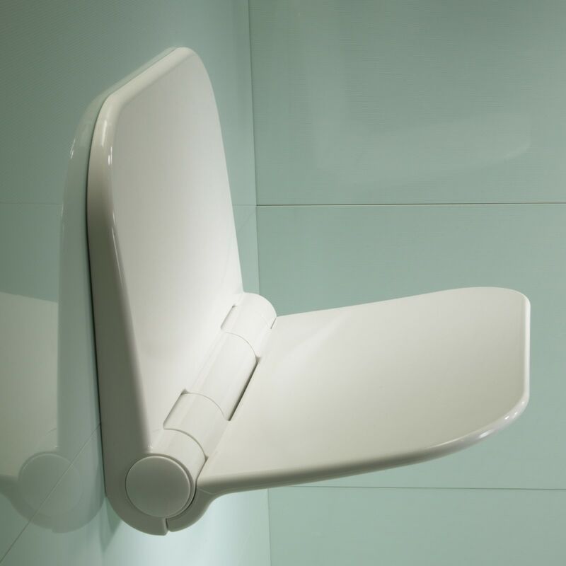 Wall Mounted Shower Seat Fold Away Easy Clean - Max 160kg 25 Stone - Roper Rhodes