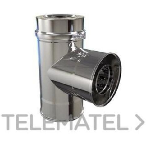ROS te 90º sin tapa ø 80 d/pared 4021799 ros , Te 90º Sin Tapa 80 Doble Pared 4021799 de la marca Ros Chimney.