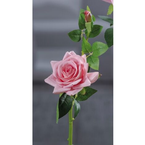 ROSA 46CM CON 1 BOCCIOLO IN 4 COLORI
