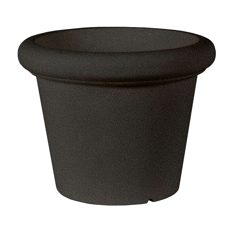 Rosa 65 Jardinière Ronde Rustique d'Intérieur et d'Extérieur Pour Plantes et Fleurs Très Résistante au Passage du Temps. Fabriqué en Polyéthylène en