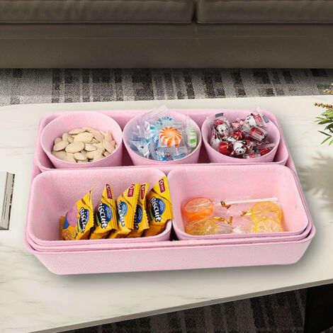 (Rosa) 8er-Pack Aufbewahrungsboxen aus Filz – 4 Ausführungen – F