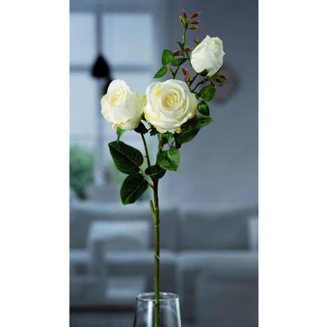 ROSA BIANCA 3 FIORI X DECORAZ CM80