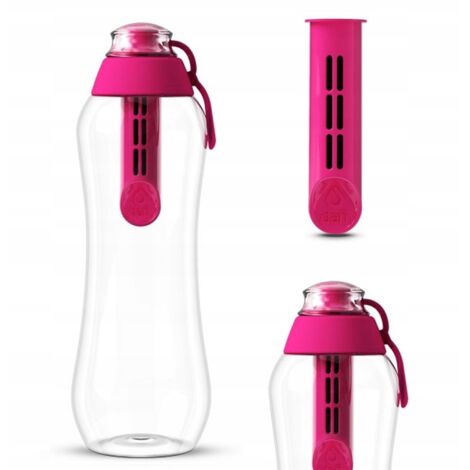 Rosa Dafi Wasserfilterflasche 0,5l + Filter