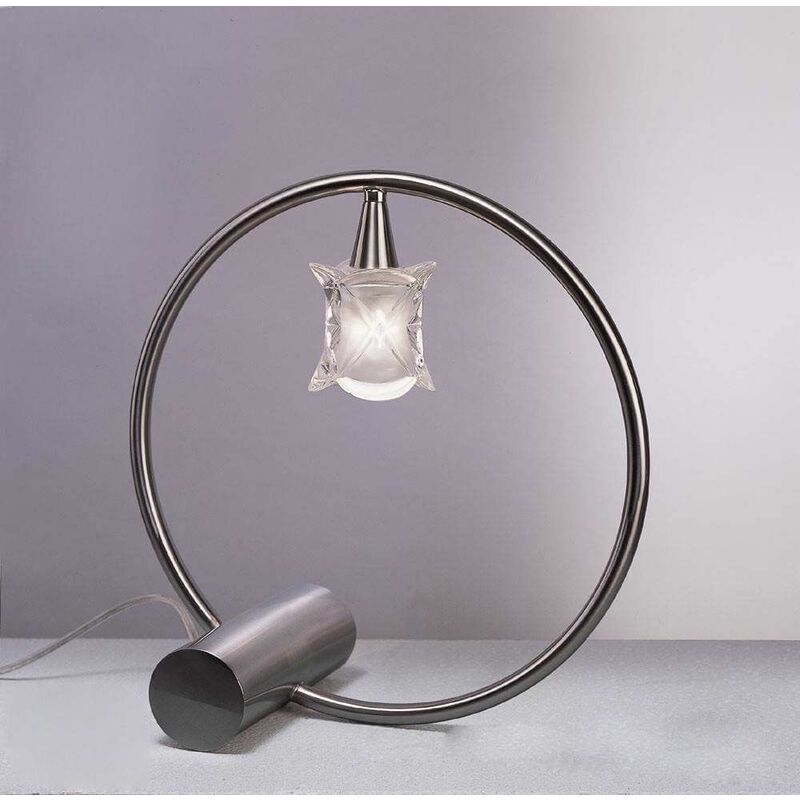09diyas - Rosa Del Desierto 1 Bulb G9 Table Lamp, satin nickel