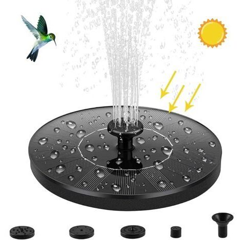 Rosa Fontaine solare con pannello solare 1,5 W, pompa d'acqua a energia solare con 6 effetti, pompa d'acqua a energia solare per stagni da giardino o piscine, stagno per pesci, piscina