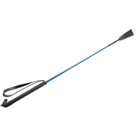 Rosa - Frustino in nylon con manico a forma di testa di cavallo lunghezza 65 cm