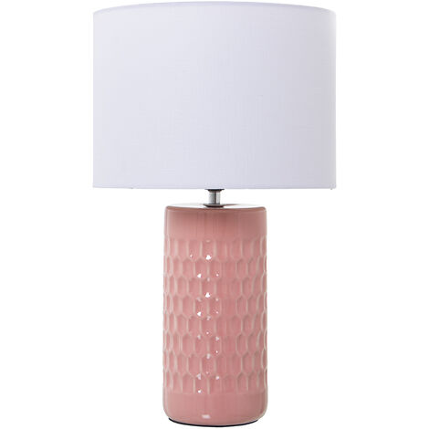 ROSA KERAMIK-TISCHLAMPE, 1XE27, MAX.40W °25X42CM, SOCKEL: °10,5X24CMfür alle Stile, um dem Zuhause eine Note zu verleihen