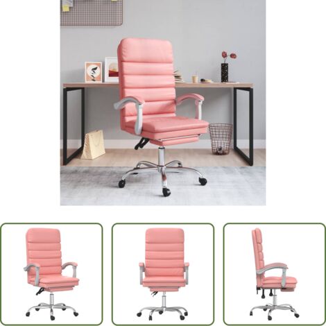 Rosa Kunstleder -  Bürostuhl mit Massagefunktion Rosa Kunstleder
