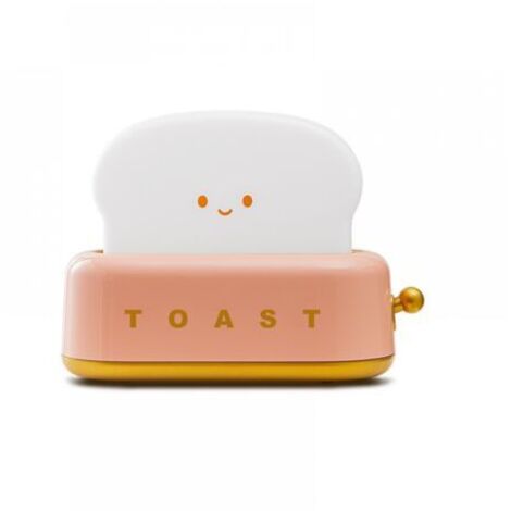 Rosa LED-Nachtlicht in Toastform, wiederaufladbare Kinderbettlampe, einstellbare Helligkeit, mit Timer-Funktion, Geburtstagsgeschenk