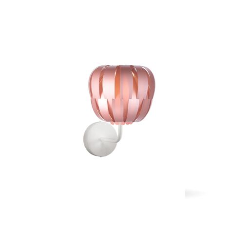 Rosa Metallwandlampe aus Metall Cm. 29 x 31 x 33 Stunden