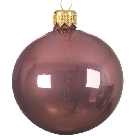 Rosa Samtglas Weihnachtskugel ø 6cm